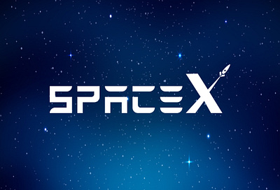 SPACE X LOGO brand identity branding business corporate creative design designer digital graphic graphic design logo minimalist modern professional space logo spacex versatile