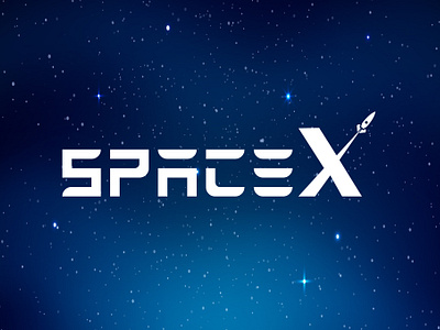 SPACE X LOGO brand identity branding business corporate creative design designer digital graphic graphic design logo minimalist modern professional space logo spacex versatile