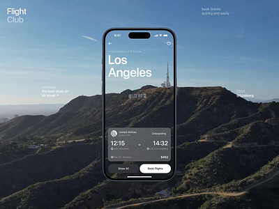 Flight Club app booking club flight ios mobile tickets ui ux