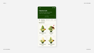 Daily UI#043: Food Menu app daily ui graphic design ui visual design