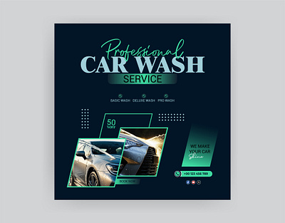 CAR BANNER DESIGN TEMPLATE branding brochure car car banner car wash driving flyer graphic design illustration leaflet lifestyles logo marketing banner safe sale social media social media template unique vector wheel