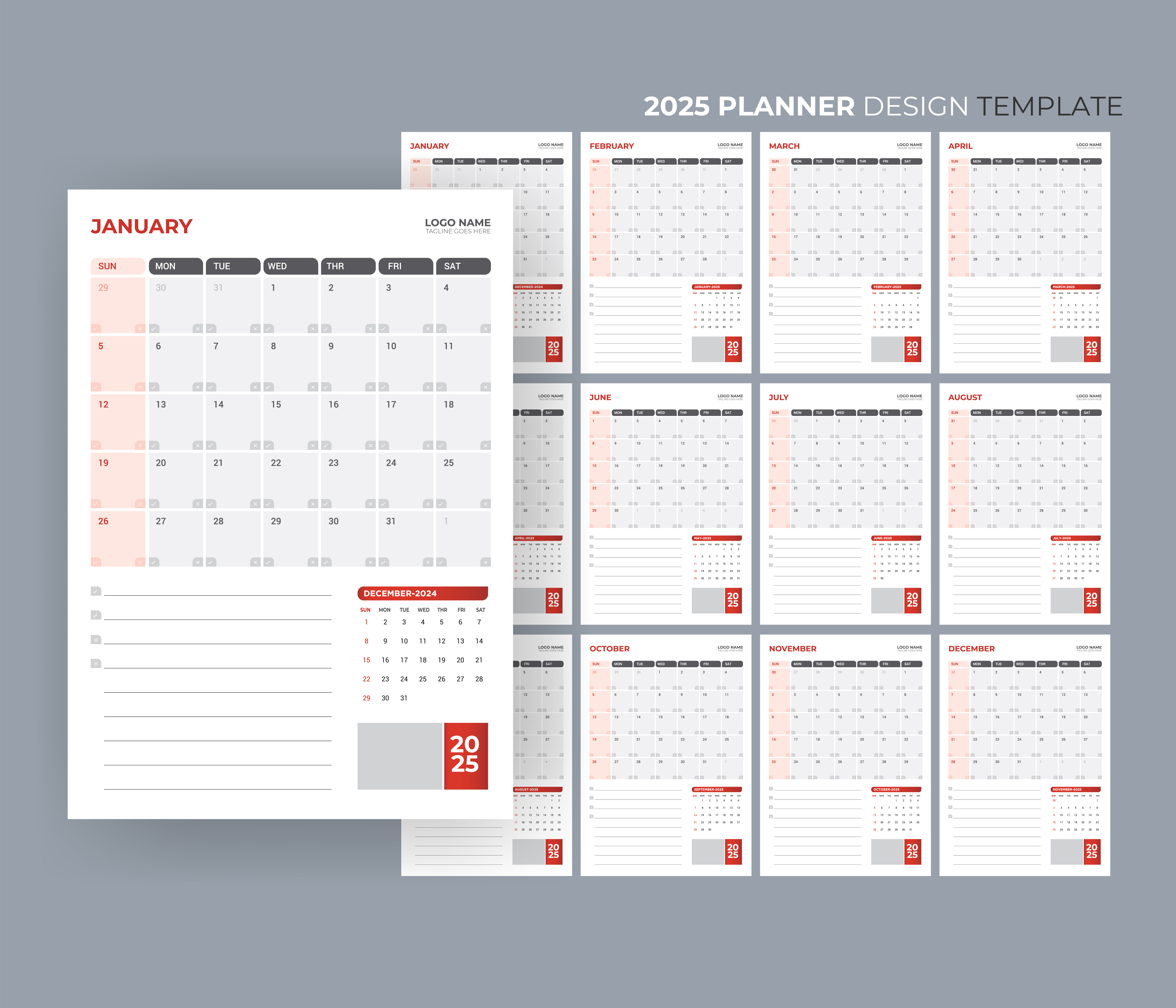 Planner Design Template-2025 set