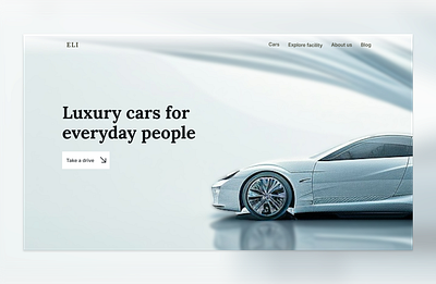 Luxury car brand header design header hero landing page ui website