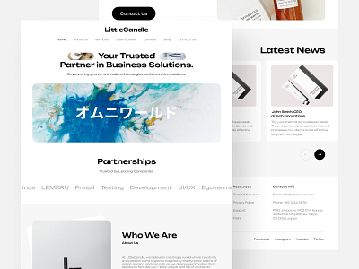 LittleCandle - Minimalist Web Design agency app company design minimalist ui web website website design
