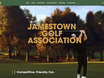 Jamestown Golf Association website animation graphic design ui website