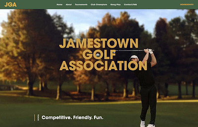 Jamestown Golf Association website animation graphic design ui website