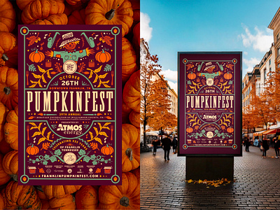 Pumpkinfest 2024 adobe adobe firefly adobe illustrator adobe photoshop autumn brand designer branding color community custom design design fall festival festival festival branding illustration ipad pumpkins type vector