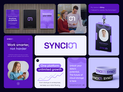 Syncium | SaaS Platform Logo & Branding brand brand guidelines brand identity branding cloud startup cloud storage cloud storage logo cyber graphic design logo logo concept logo design saas branding saas logo sass startup tech technology visual identity web3