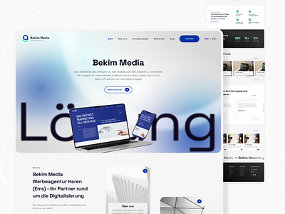 Website Design - Bekim Media branding business clean design dailyui dailyuichallenge digital agency gradien landing page marketing minimalist design modern product design ui ui ux design ux website design