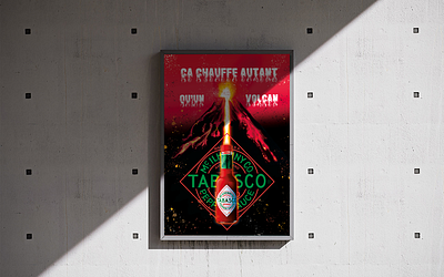 Affiche publicitaire "Tabasco" (projet de L'École Multimédia) design graphic design photoshop