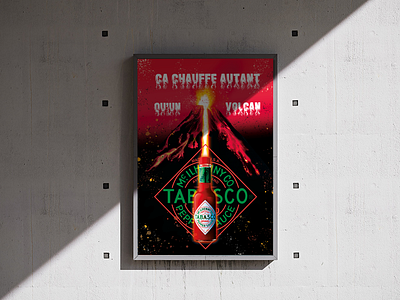 Affiche publicitaire "Tabasco" (projet de L'École Multimédia) design graphic design photoshop