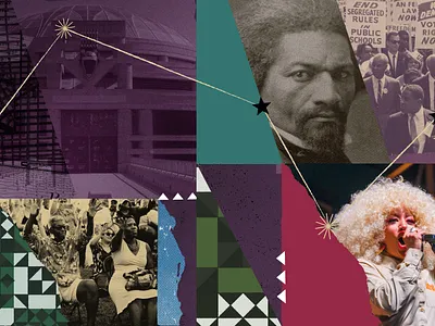 Collage black history civil rights collage design graphic design hand drawn illustration quilt texture