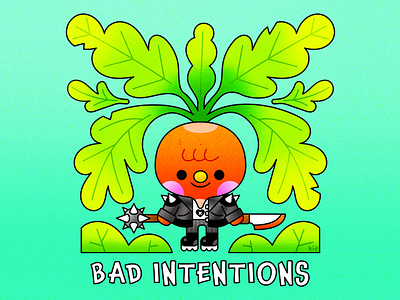 Peachtober24: Radish character design children character colorful cute character design flat food funny illustration illustrator leather jacket leaves plant radish texture tough typography vector vegetable vegetable character