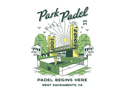 Park Padel: Merchandise apparel editorial geometric graphic design illustration line lineart magazine merch merchandise minimalist monoline padel retro retro t shirt sport sport apparel t shirt tee vintage