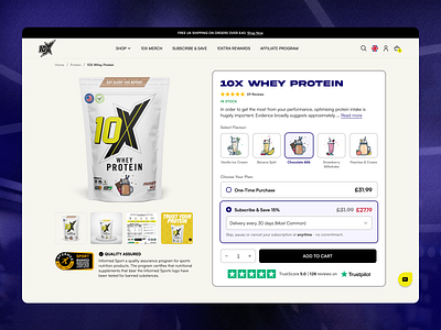 Sport E-commerce - Product Detail Page design detail page e commerce ecommerce marketplace online shop online store product product card product page protein responsive shop sport sport supplements store subscription ui ux web design