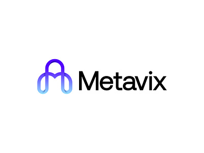 Metavix Logo Design abstract logo app icon brand identity branding creative logo gradient logo letter m logo logo design meta logo metavix logo