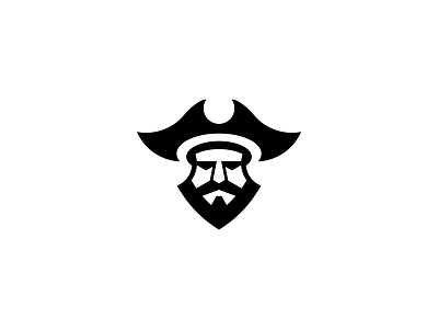 Iconic Pirate Head Logo ( Logo Forsale ) beach buccaneer carribean design head icon illustration logo logo design logodesign man minimal minimalist logo modern ocean people pirate sailor ui