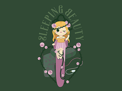 Sleeping Beauty fairy tale illustration sleeping beauty