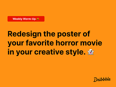 Halloween Warm-Up #4 🎃 Poster Redesign community design dribbble dribbbleweeklywarmup halloween horror movie horror movie poster illustration poster prompt weekly warm up