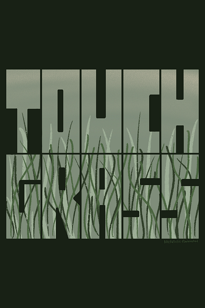 Peachtober 2024 Day 27: Grass peachtober typography