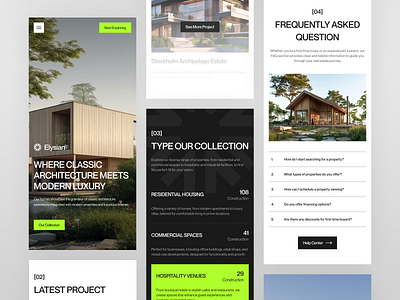 Elysian Real Estate - Mobile Responsive agency agent apartment architecture building clean company design home house interface minimalist mobile responsive property real estate residence responsive ui ux web design