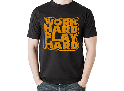 Typography T-Shirt Design work hard play hard branding design graphic design hunting t shirt design illustration shirt t shirt t shirt design t shirts vector work hard t shirt