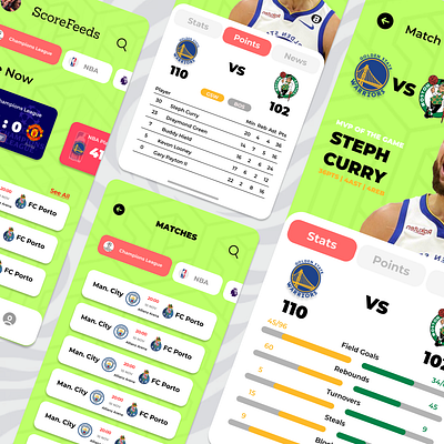 ScoreFeeds (Sports Score App) - Project Exploration app basketball football nba score simple ui