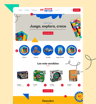 Toy Store Games Web Design branding color design figma game games graphic design toy toystore ui ux web website