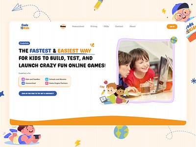 CodeKids - Educational Platform e learning responsive ui website