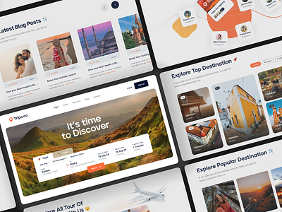 Flight & Hotel Booking Landing Page airplane tickets booking booking platform branding flight hotel flight booking graphic design hotel booking landing page property booking rental tourism travel trip ui ux vocation web website