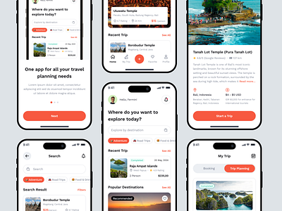 AI Trip Planner Mobile App UI Kit ai ai travel ai trip planner airbnb inspiration mobile mobile app mobile ui travel travel agency travel app traveling trip trip planner app trip planner mobile ui ui8 uikit ux vacation