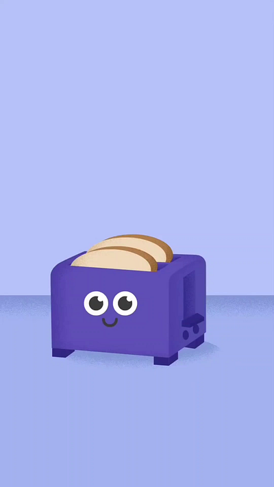 Happy toast 🍞 animation cautela character graphic design illustration kawaii motion graphics sabri zeta toast