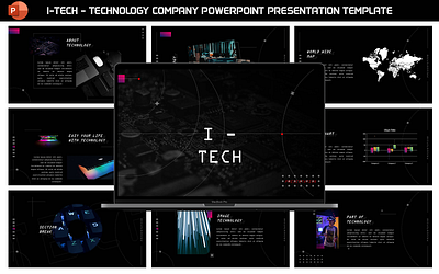 I-Tech - Technology Company Presentation Template business company corporate marketing powerpoint presentation service technology template