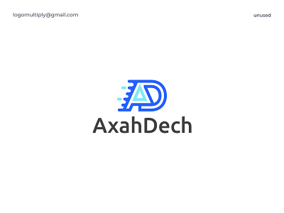 AxahDech logo/ AD letter logo ad ad icon ad logo brand identity branding business logo company logo crypto fast icon letter ad logo logo design logomultiply minimalist saas tech tech logo