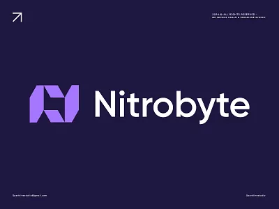 Tech logo - Nitrobyte logo design branding app logo brand branding design graphic design icon letter logo logo logo design logotype modern logo n software logo startup logo tech company tech logo technology logo vector