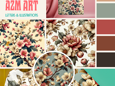 Cherry blossom pattern adobe photoshop creative design design digital art graphic design illustration