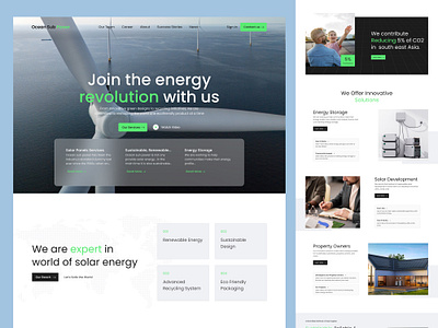 Solar Energy website design clean design figma design figma designer green energy landing page design minimal design responsive design solar energy solar energy website solar website design ui designer uiux design uiux designer user friendly design visual design webdesigenr webdesign website design