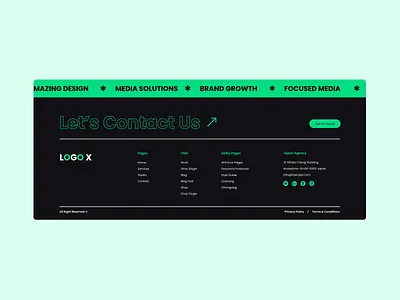Website footer design design figma footer landing page ui uiux design web design webflow