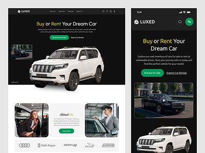 Luxury Car Website Design car landing page car web car website car website design design ecommerce landing page landing page luxury car luxury website web design