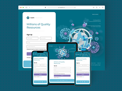 InsightIQ - Sign Page artificial intellegence branding figma mobile signinpage tablet ui website