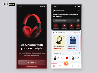 Ecommerce Audio Mobile App app daily ui design ui ui design uiinspiration uiux ux