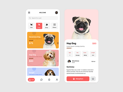 Pet care app design-Because pets deserve the best animals app app design design pet pets care ui ux