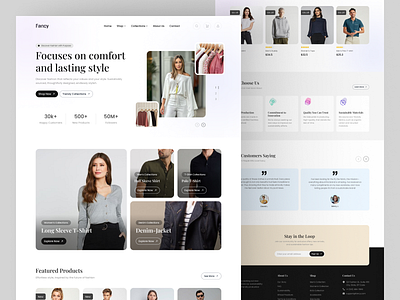 E-commerce Cloth Shop cloth shop e commerce landing page ui ui design