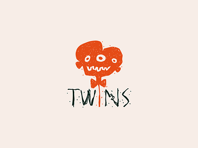 Twins boy character halloween horror logo logotype monster twins