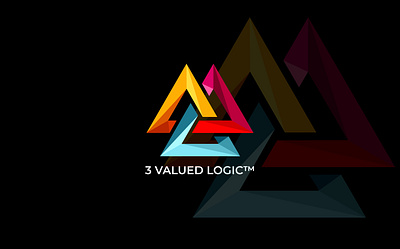 Abstract 3 Triangle Logo: Vibrant Multicolor Geometric Design abstract branding design geometric logo logo multicolor polygonal logo