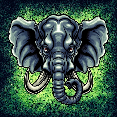 Elephant design graphic design illustration