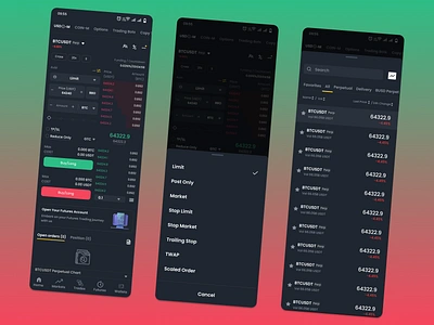 Trading App UX/UI Design. adobe xd figma mobile app design uxui design