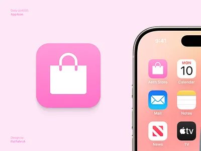App Icon - Aern Store - Daily UI #005 app icon daily branding app icon daily ui daily ui 005 daily ui 005 app icon daily ui app icon daily ui icon daily ui005 dailyui dailyui 005 dailyui app icon dailyui icon dailyui005 icon app ios icon iphone icon pink icon shop icon store icon