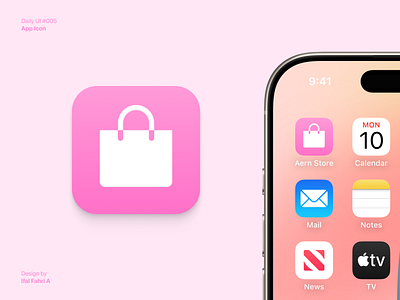 Daily UI #005 - App Icon - Aern Store app icon daily branding app icon daily ui daily ui 005 daily ui 005 app icon daily ui app icon daily ui icon daily ui005 dailyui dailyui 005 dailyui app icon dailyui icon dailyui005 icon app ios icon iphone icon pink icon shop icon store icon