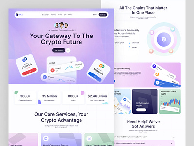 BitX-Crypto Landing Page block crypto crypto ui kit cryptopayments finance finance website landing page nft trading website wallet website website design website landing page